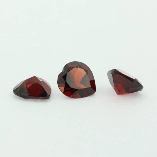 Loose Heart Shape Genuine Natural Garnet Gemstone Semi Precious January Birthstone Group