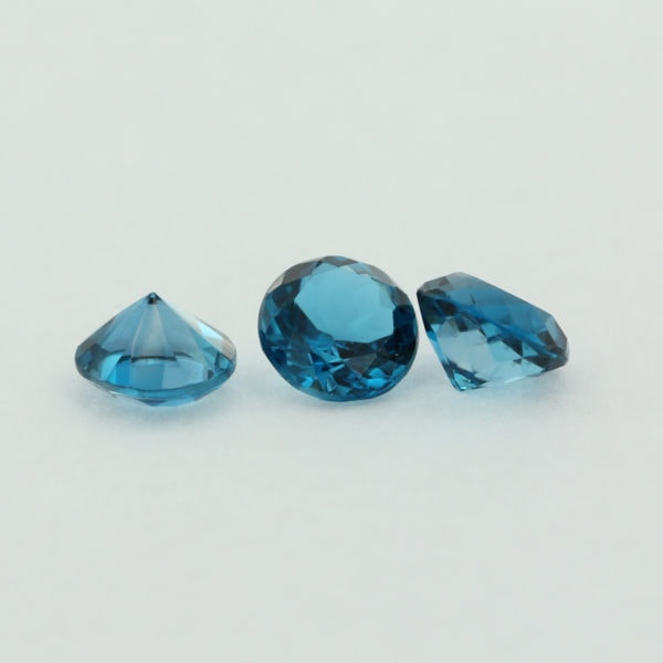 Loose Round Cut Genuine Natural Blue Zircon Gemstone Semi Precious December Birthstone Group