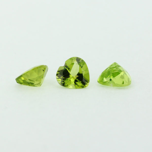 Loose Heart Shape Genuine Natural Peridot Gemstone Semi Precious August Birthstone Group