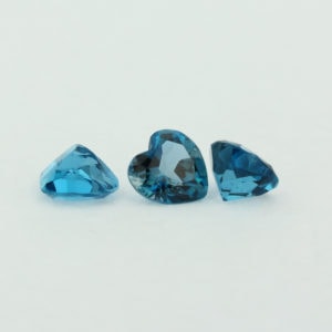 Loose Heart Shape Genuine Natural Blue Zircon Gemstone Semi Precious December Birthstone Group