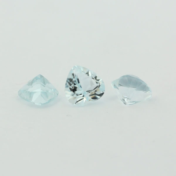 Loose Heart Shape Genuine Natural Aquamarine Gemstone Semi Precious March Birthstone Group
