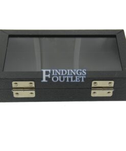 thumbnail image 2 of Vintage Black Metal & Glass Jewelry Display Shadow Box – Hinged Lid, Stackable 2 of 2