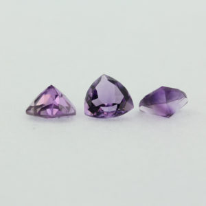 Loose Trillion Cut Genuine Natural Amethyst Gemstone Semi Precious February Birthstone Group