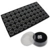 Black 50 Slot Gem Jar Foam Insert Gemstone Organize Store Display Gem Stones