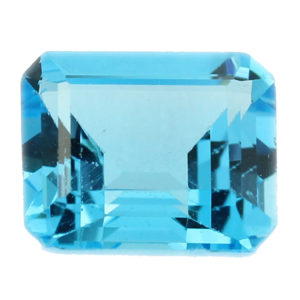 Loose Emerald Cut Genuine Natural Blue Topaz Gemstone Semi Precious November Birthstone