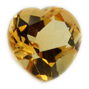 Loose Heart Shape Genuine Natural Citrine Gemstone Semi Precious November Birthstone