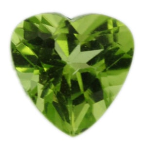 Loose Heart Shape Genuine Natural Peridot Gemstone Semi Precious August Birthstone