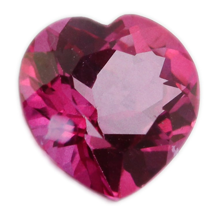Loose Heart Shape Genuine Natural Pink Topaz Gemstone Semi Precious ...