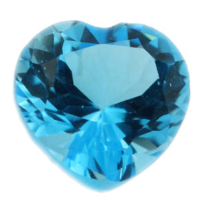 Loose Heart Shape Genuine Natural Blue Topaz Gemstone Semi Precious November Birthstone