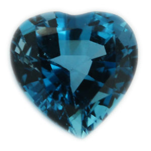 Loose Heart Shape Genuine Natural Blue Zircon Gemstone Semi Precious December Birthstone