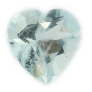 Loose Heart Shape Genuine Natural Aquamarine Gemstone Semi Precious March Birthstone