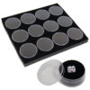 Black 12 Slot Gem Jar Foam Insert Gemstone Organize Store Display Gem Stones