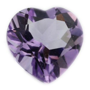 Loose Heart Shape Genuine Natural Amethyst Gemstone Semi Precious February Birthstone