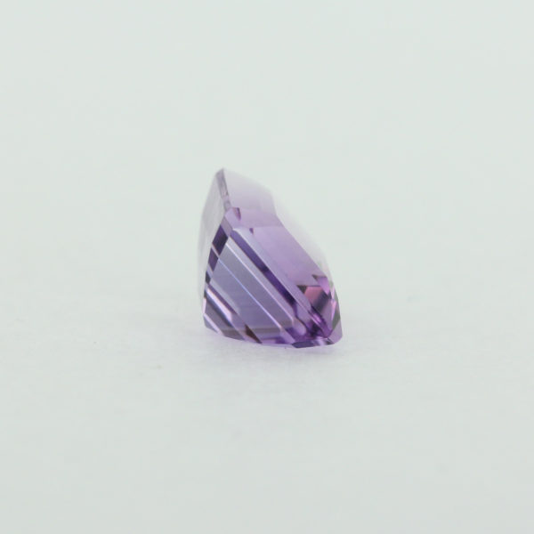 Loose Emerald Cut Genuine Natural Amethyst Gemstone Semi Precious February Birthstone Back B