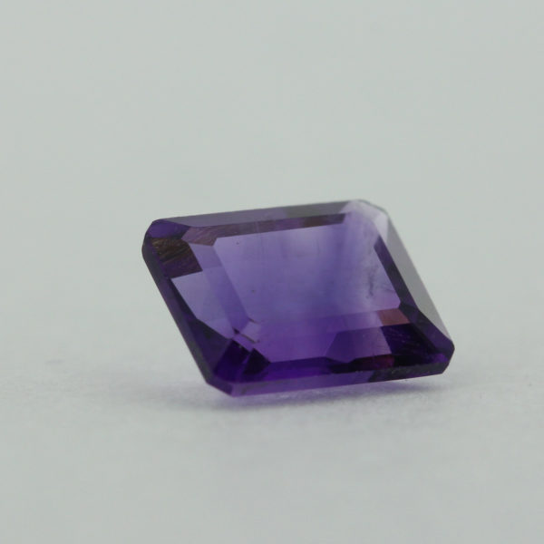 Loose Emerald Cut Genuine Natural Amethyst Gemstone Semi Precious February Birthstone Side D