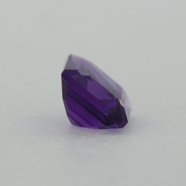 Loose Emerald Cut Genuine Natural Amethyst Gemstone Semi Precious February Birthstone Back D