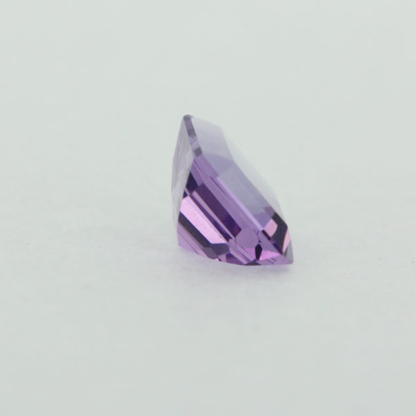 Loose Emerald Cut Genuine Natural Amethyst Gemstone Semi Precious February Birthstone Back L