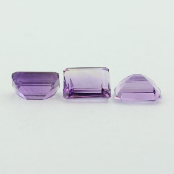 Loose Emerald Cut Genuine Natural Amethyst Gemstone Semi Precious February Birthstone Group L