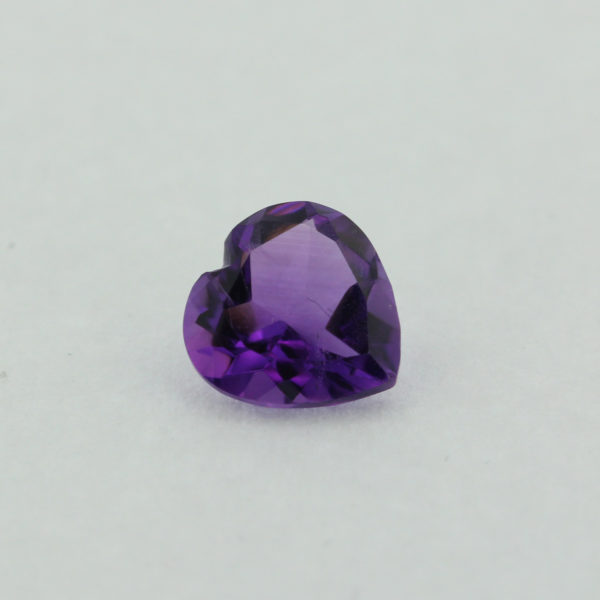 Loose Heart Shape Genuine Natural Amethyst Gemstone Semi Precious February Birthstone Front S