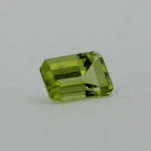 Loose Emerald Cut Genuine Natural Peridot Gemstone Semi Precious August Birthstone Side S
