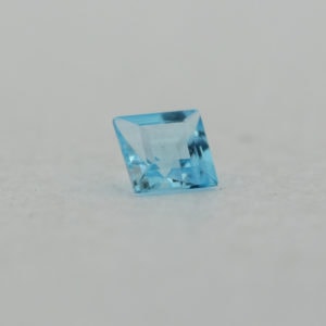 Loose Princess Cut Genuine Natural Blue Topaz Gemstone Semi Precious November Birthstone Side S