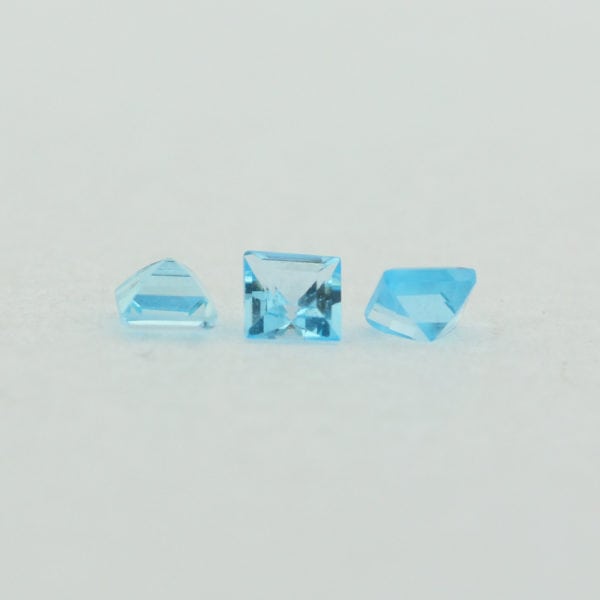 Loose Princess Cut Genuine Natural Blue Topaz Gemstone Semi Precious November Birthstone Group S
