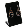 Black Velvet One Pair Earring Jewelry Display Holder Curved L-Style Stand