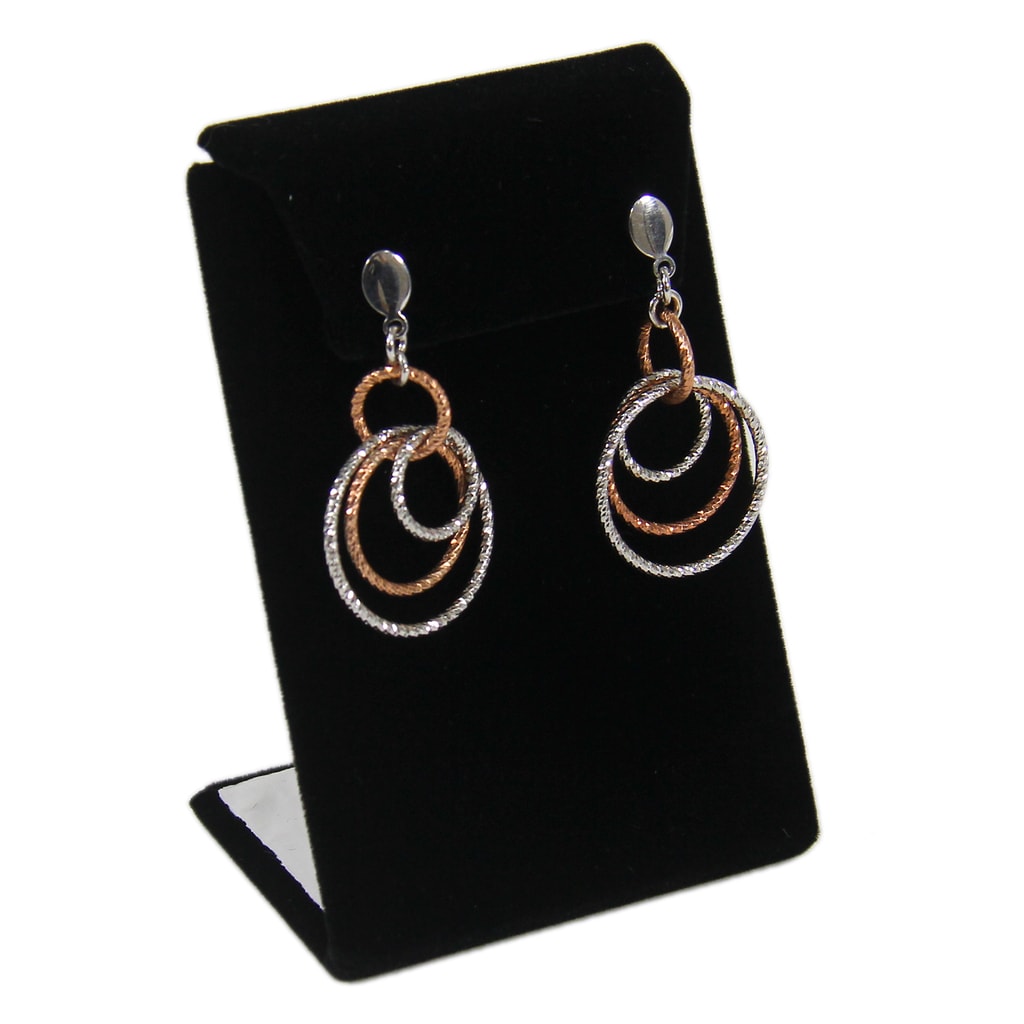 Black Flocked Velour Jewelry Earring Boxes