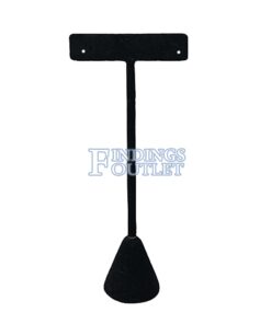 Black Velvet One Pair Earring Jewelry Display Holder Medium T-Bar Stand Showcase Straight