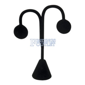 Black Velvet Earring Jewelry Display Holder Small Fancy Earring Display Stand Straight