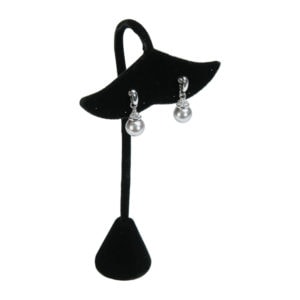 Black Velvet Four Pair Earring Jewelry Display Holder Ginko Style Stand