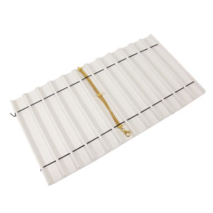 White Faux Leather 12 Slot Bracelet Jewelry Display Holder Full Size Tray Liner