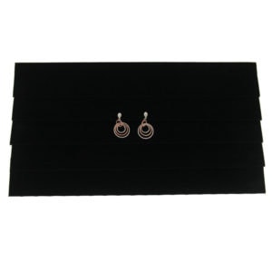 Black Velvet 45 Pair Earring Jewelry Display Holder Velvet Easel Earring Pad