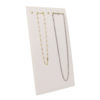 White Faux Leather 7 Hook Necklace Chain Jewelry Display Holder Neck Easel Stand