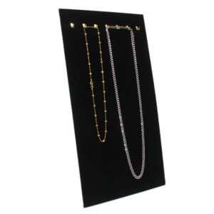 Black Velvet 7 Hook Necklace Chain Jewelry Display Holder Neck Easel Stand