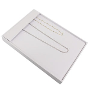White Faux Leather 14 Necklace Chain Jewelry Display Holder Showcase Stand Tray