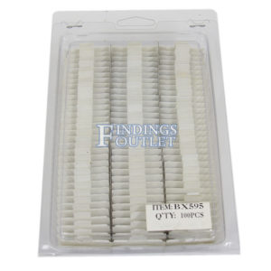 White Vinyl Stud Earring Card Puff Pad Jewelry Display Holder 100 Pieces Bag