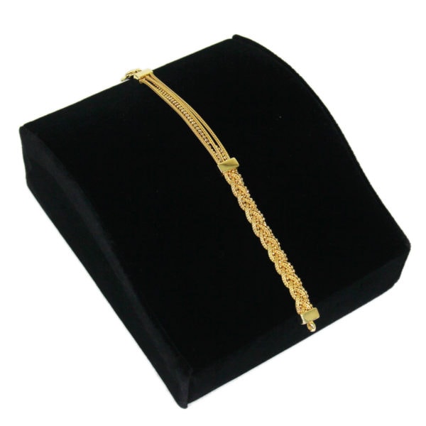 Black Velvet Bracelet Jewelry Display Holder Medium Contour Bracelet Stand