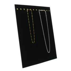 Black Velvet 12 Hook Necklace Chain Jewelry Display Holder Easel Stand