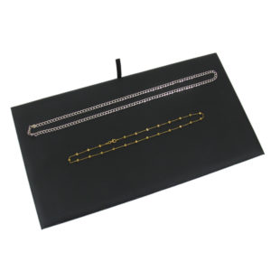 Black Faux Leather Plain Pad Jewelry Display Holder Presentation Tray Liner