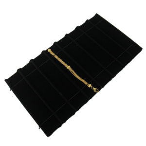 Black Faux Leather 12 Slot Bracelet Jewelry Display Holder Full Size Tray Liner