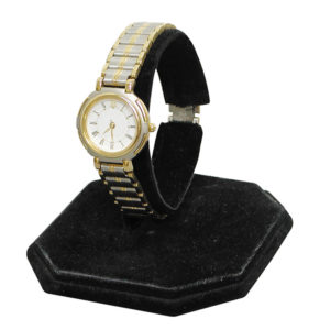 Black Velvet Watch And Bracelet Jewelry Display Holder Collar 3.25" x 3.5" Stand