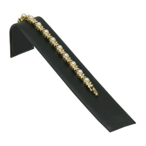 2 Countertop Black Velvet Bracelet Necklace Ramp Jewelry Display Stand 