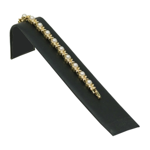 Black Velvet Single Bracelet Jewelry Display Holder Ramp Stand