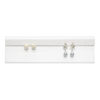 White Faux Leather 6 Pair Earring Jewelry Display Holder Stand Earring Organizer