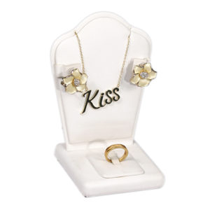 JEWELRY SET DISPLAY WHITE COMBO DISPLAY RING DISPLAY EARRING PENDANT DISPLAY 