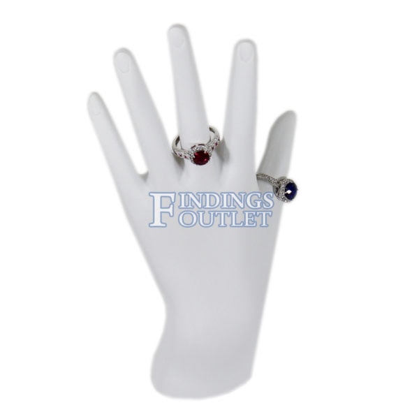 White Polystyrene Hand Ring Necklace And Bracelet Jewelry Display Holder Stand Zoom