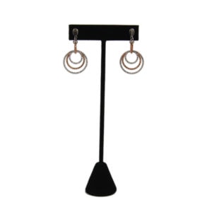 Black Velvet One Pair Earring Jewelry Display Holder Large T-Bar Stand Showcase