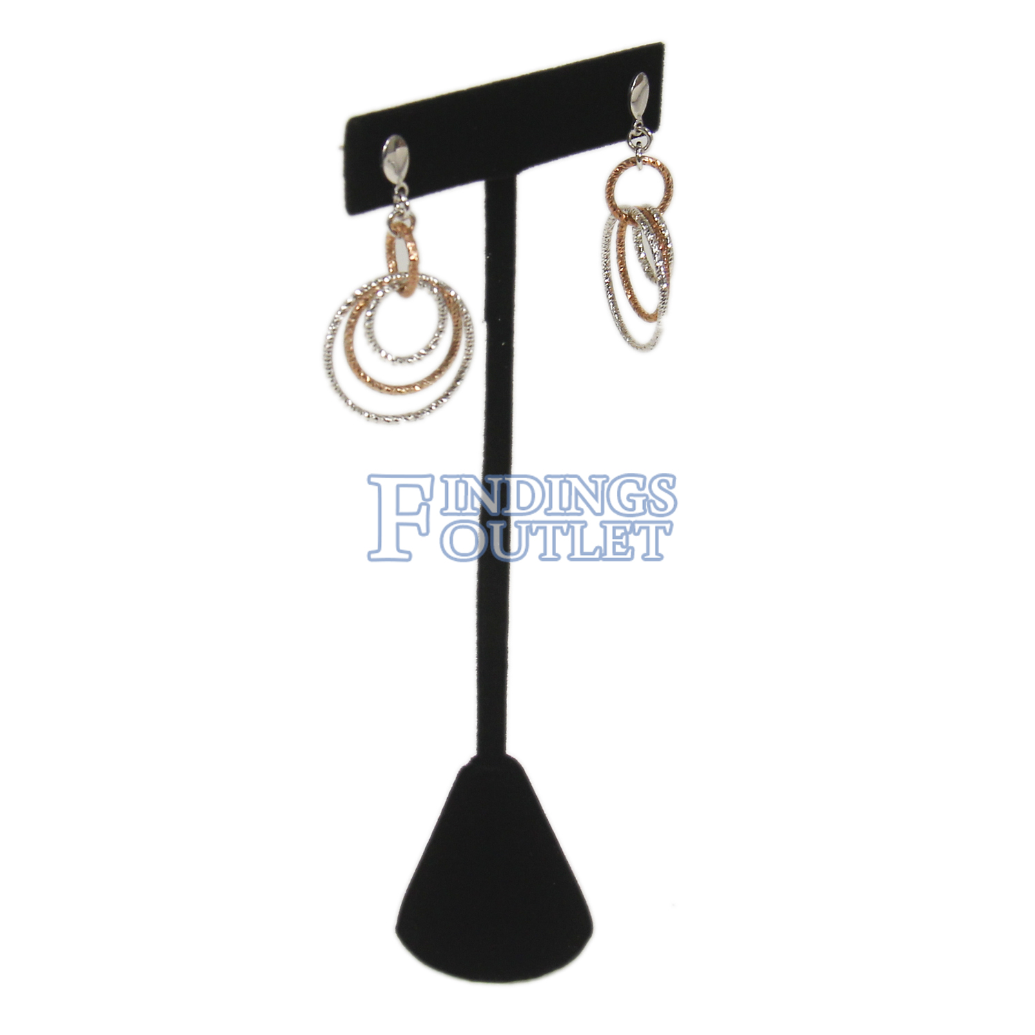 4"H BLACK VELVET EARRING JEWELRY DISPLAY TOP CASE STAND EARRING RD16B1 