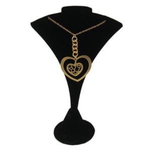 Black Velvet Single Necklace & Earring Jewelry Display Holder Small Stand